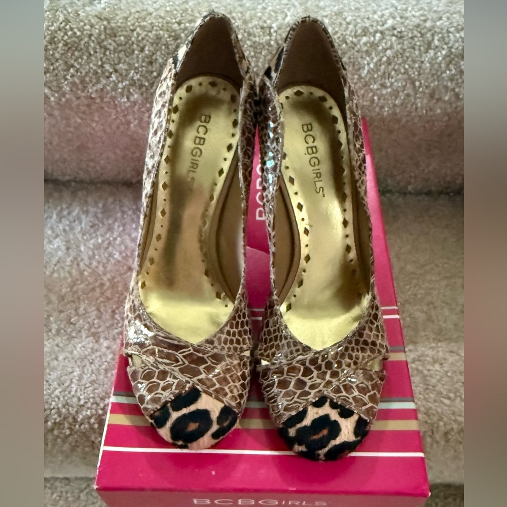 BCBGirls Leopard Print Heels - Super Cute!